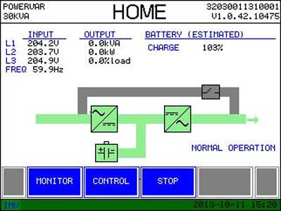 Series 3200 ups screen